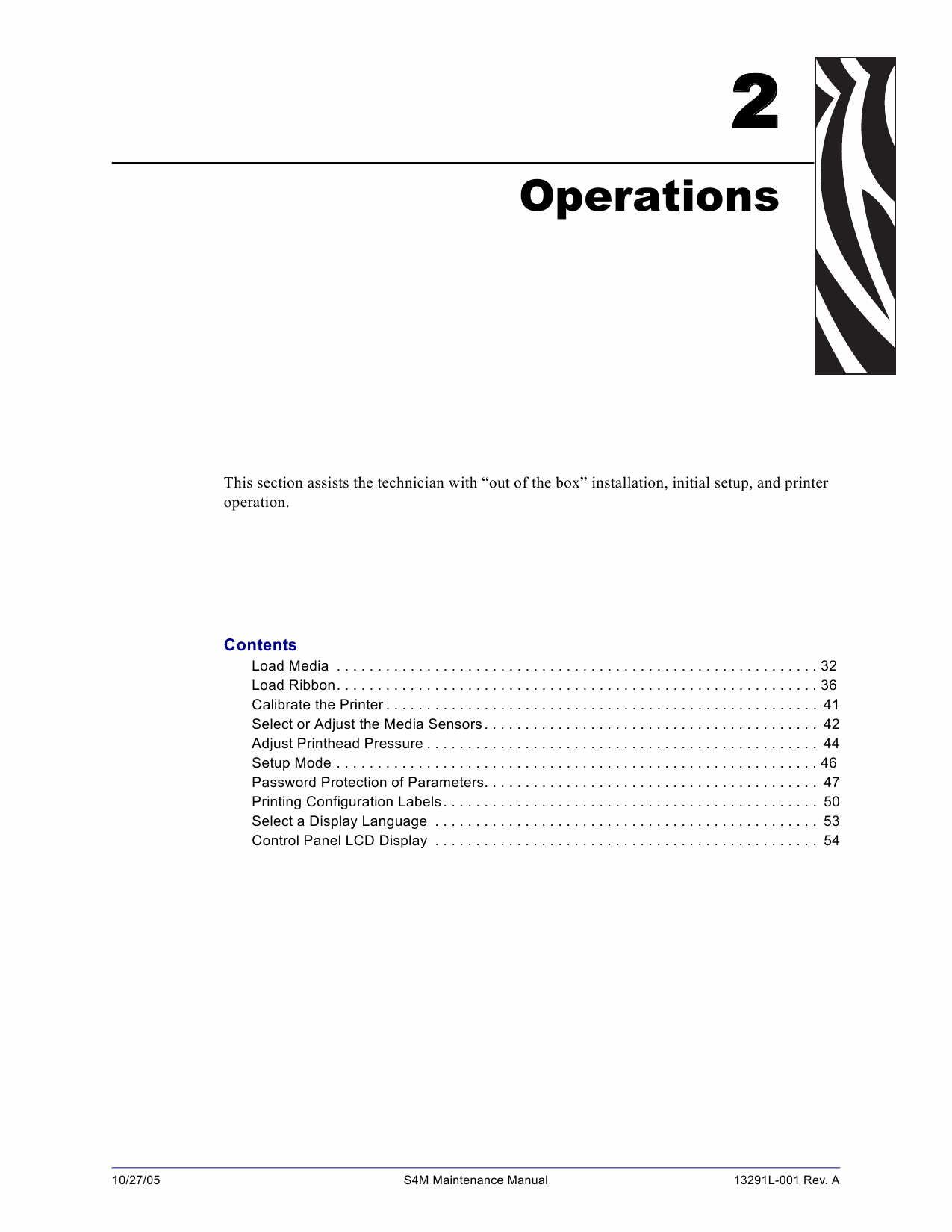 Zebra Label S4M Maintenance Service Manual-2